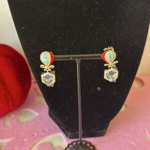 Aretes 14 k gold plated de globo